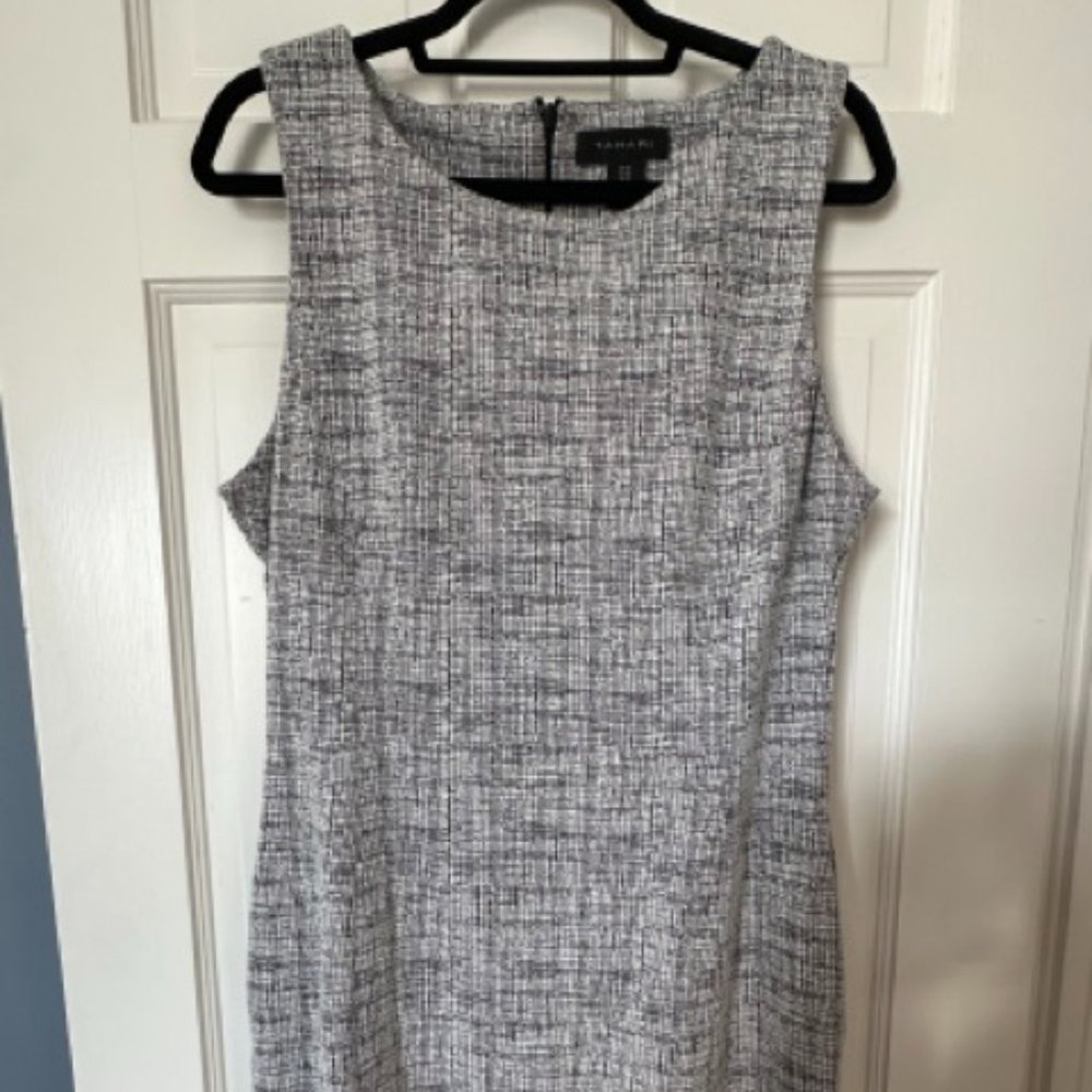 Tahari Black & White Dress with Pockets